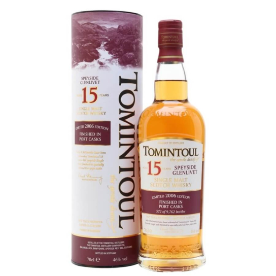 Tomintoul 15 YO 2006 Port Casks - малцово шотландско уиски 700ml - Шотландско уиски малцово - DrinkLink