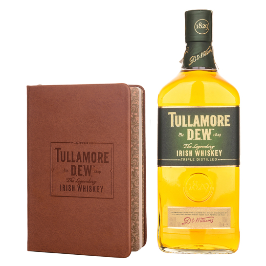 Tullamore D.E.W. Original + Leather Book - бленд ирландско уиски 700ml - Ирландско уиски бленд - DrinkLink