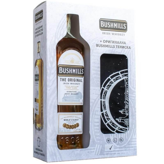 Bushmills Original с тениска - бленд ирландско уиски 700ml - Ирландско уиски бленд - DrinkLink