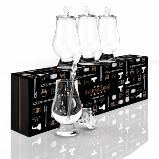 Премиум Уиски Tasting Box Set Glencairn с 4 чаши, 4 капачетa и пипета в кутия -  - DrinkLink