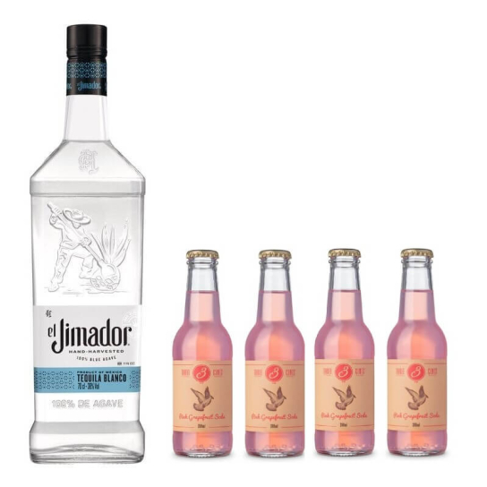 Пакет  El Jimador Blanco 700ml + 4бр. Three Cents Pink Grapefruit Soda 200ml - Текила и мезкал - DrinkLink