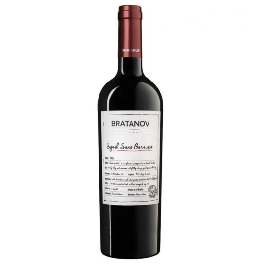 Bratanov Syrah Sans Barrique - червено вино 750ml - Червено вино - DrinkLink