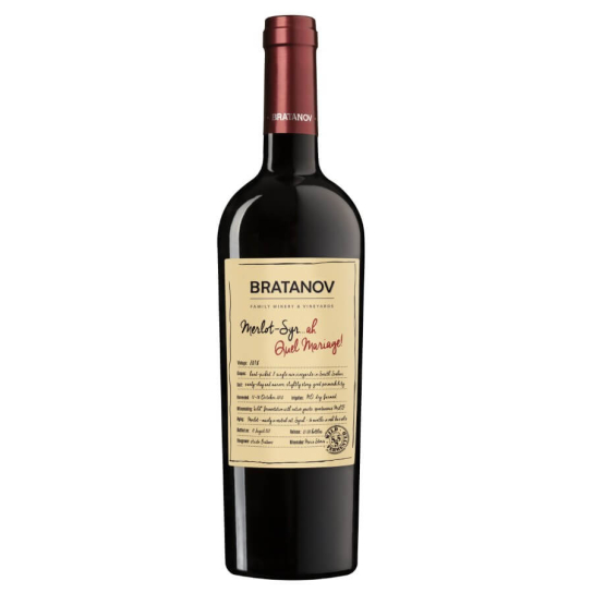 Bratanov Merlot & Syrah Quel Mariage! - червeно вино 750ml - Червено вино - DrinkLink
