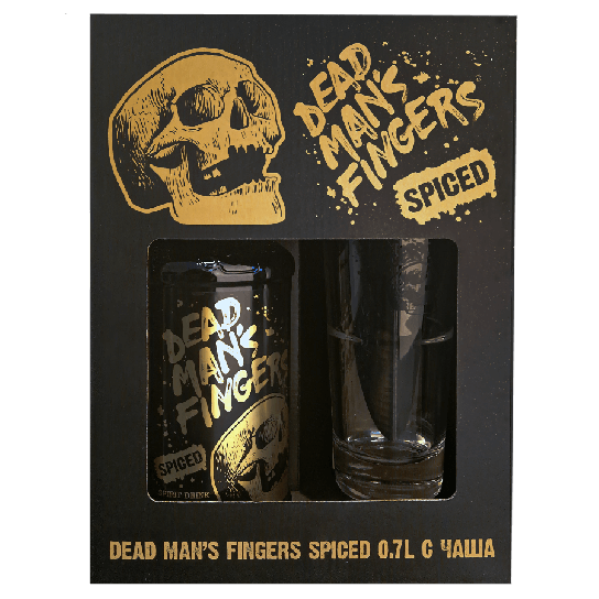 Dead Man's Fingers Spiced Rum с чаша - ромова напитка 700ml - Подходящи за подарък - DrinkLink