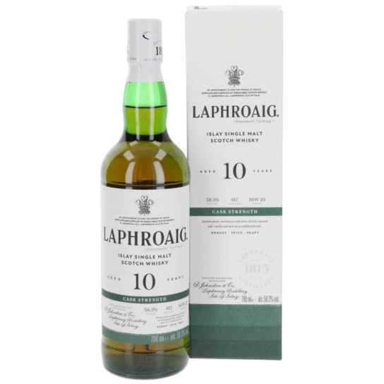 Laphroaig 10 YO Cask Strength (batch 017) - малцово шотландско уиски 700ml - Шотландско уиски малцово - DrinkLink