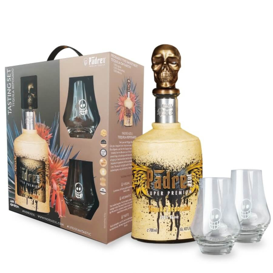 Padre Azul Reposado Tasting Set с две чаши - текила 700ml - Текила и мезкал - DrinkLink