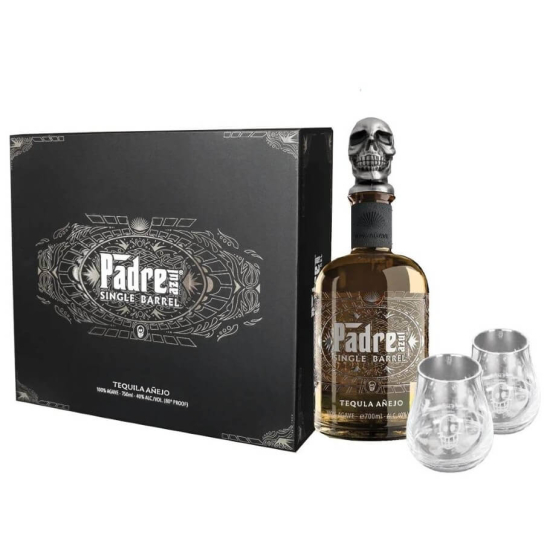 Padre Azul Single Barrel Anejo Box Set с две чаши - текила 700ml - Текила и мезкал - DrinkLink