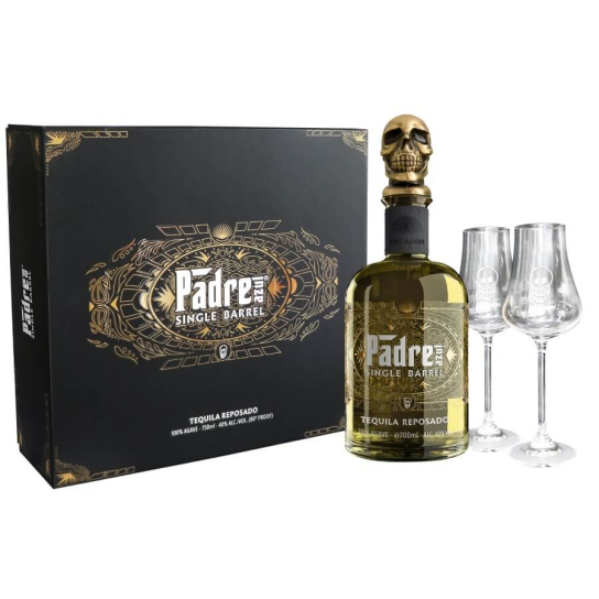 Padre Azul Single Barrel Reposado Box Set с две чаши - текила 700ml - Текила и мезкал - DrinkLink