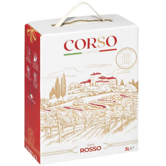 Corso Rosso - червено вино 3L - Червено вино - DrinkLink