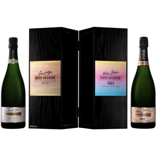 Piper-Heidsieck Duo: Brut Sauvage 1982 и Hors-Serie 1982 - шампанско 2х 750ml - Шампанско - DrinkLink