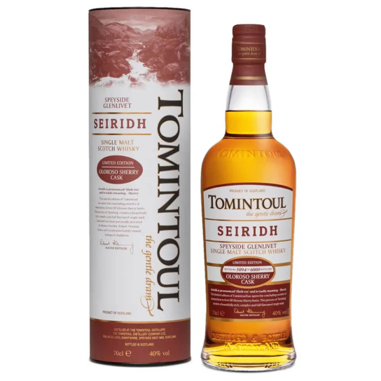 Tomintoul Seiridh Oloroso Sherry Cask Finish - малцово шотландско уиски 700ml - Шотландско уиски малцово - DrinkLink
