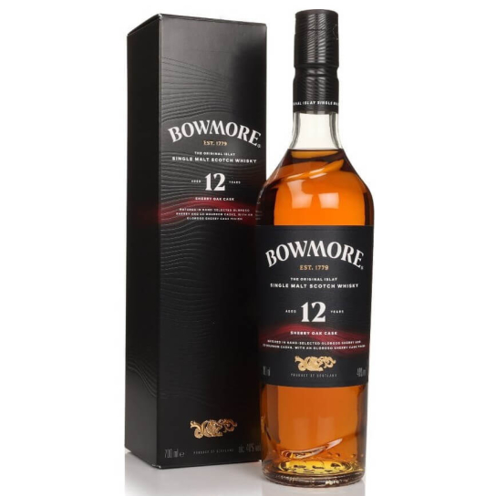 Bowmore 12 YO Sherry Oak Cask - малцово шотландско уиски 700ml - Шотландско уиски малцово - DrinkLink