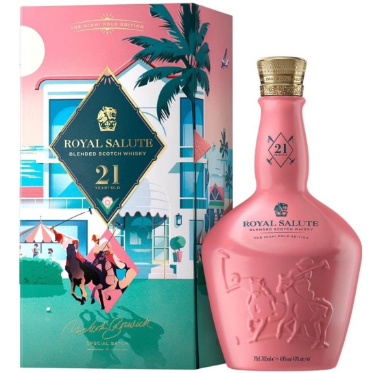 Royal Salute 21 YO Miami Polo Edition - бленд шотландско уиски 700ml - Шотландско уиски бленд - DrinkLink