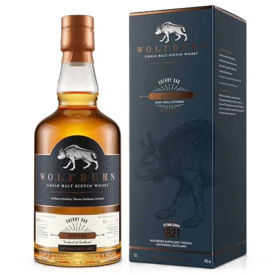Wolfburn Aurora Sherry Oak - малцово шотландско уиски 700ml - Шотландско уиски малцово - DrinkLink