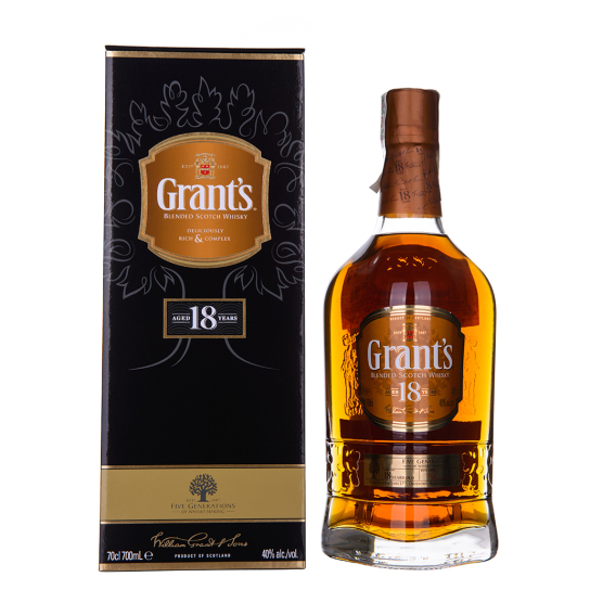 Grant’s 18 Y.O. - бленд шотландско уиски 700ml. - Шотландско уиски смесено - DrinkLink