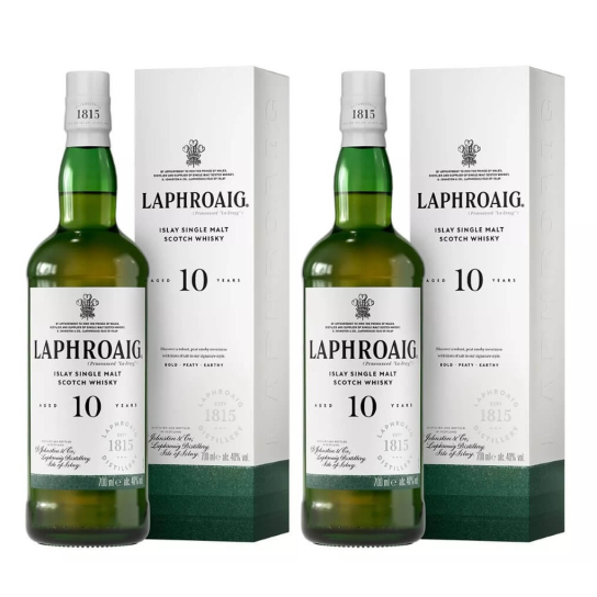 Специална оферта Laphroaig 10 YO х 2 бр. - Шотландско уиски малцово - DrinkLink