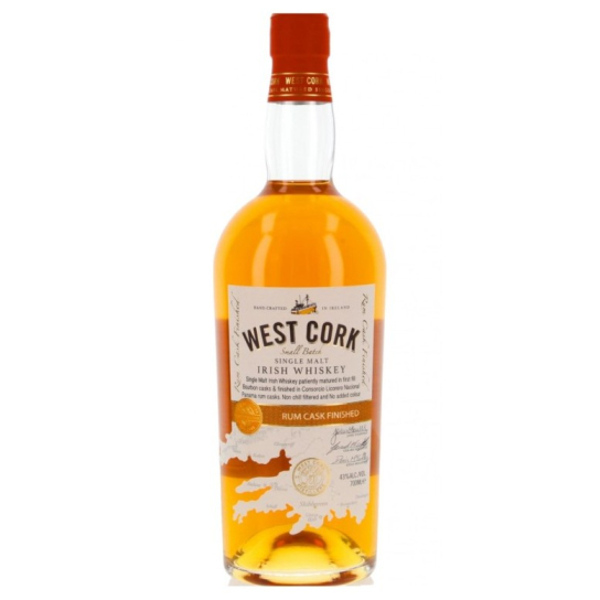 West Cork Rum Cask Finish - малцово ирландско уиски 700ml - Ирландско уиски малцово - DrinkLink