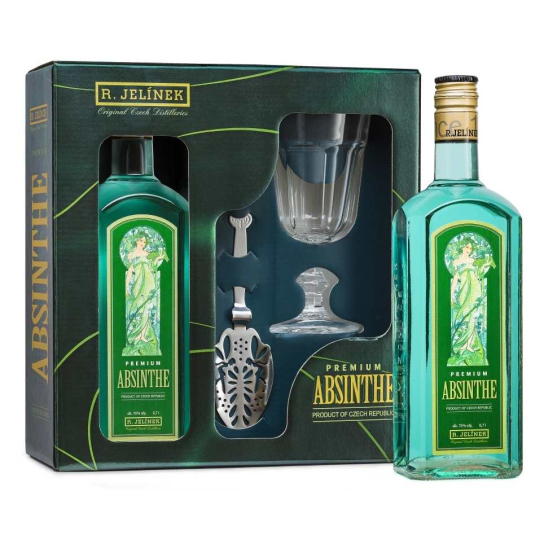 R. Jelinek Absinthe подаръчна кутия комплект - абсент 700ml -  - DrinkLink