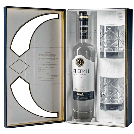 Онегин с чаши - водка 700ml - Подходящи за подарък - DrinkLink