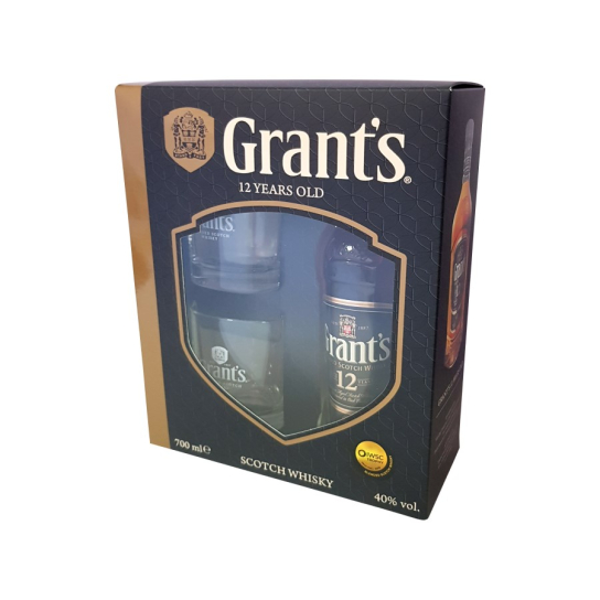 Grant’s 12 YO с две чаши - бленд шотланско уиски 700ml - Шотландско уиски бленд - DrinkLink