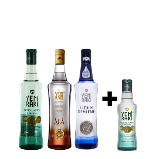 Yeni Raki Master blend 700ml & ALA 700ml & Uzun 700ml +Master 350ml - Турска ракия - DrinkLink