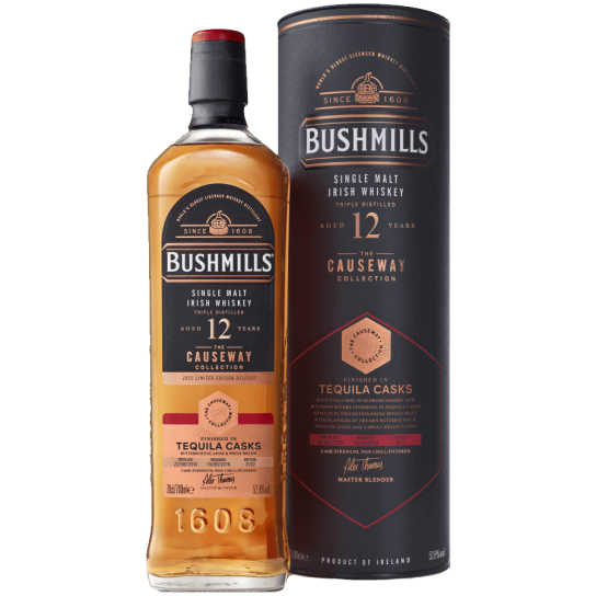 Bushmills 12 YO Tequila Cask - малцово ирландско уиски 700ml - Ирландско уиски малцово - DrinkLink