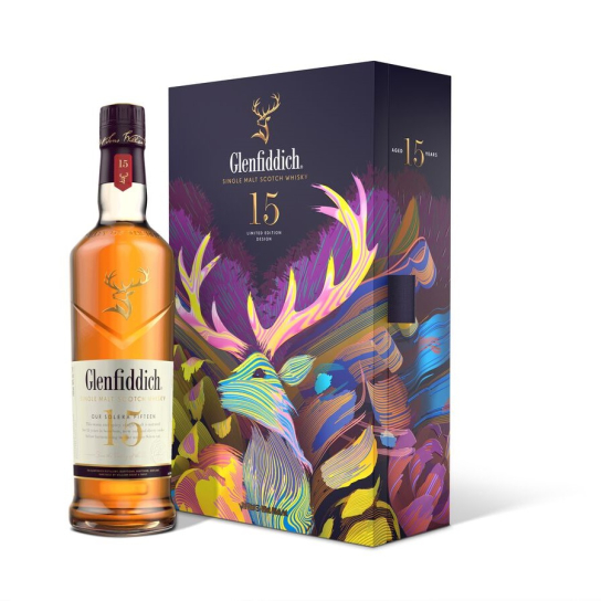 Glenfiddich 15 Y.O. + Flask - малцово шотландско уиски 700ml - Шотландско уиски малцово - DrinkLink