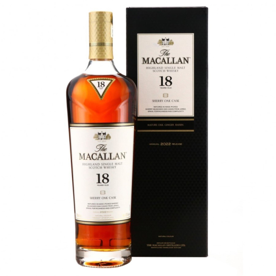 The Macallan Sherry Oak 18 Years Old - Шотландско уиски малцово - DrinkLink