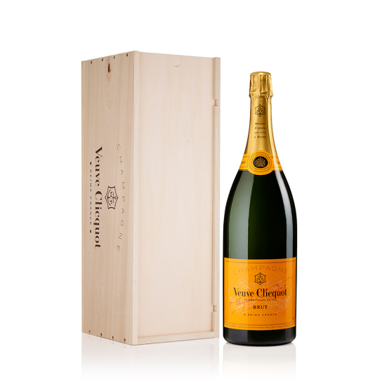 Veuve Clicquot Yellow Label Jeroboam  в дървена кутия - Пенливо вино - DrinkLink