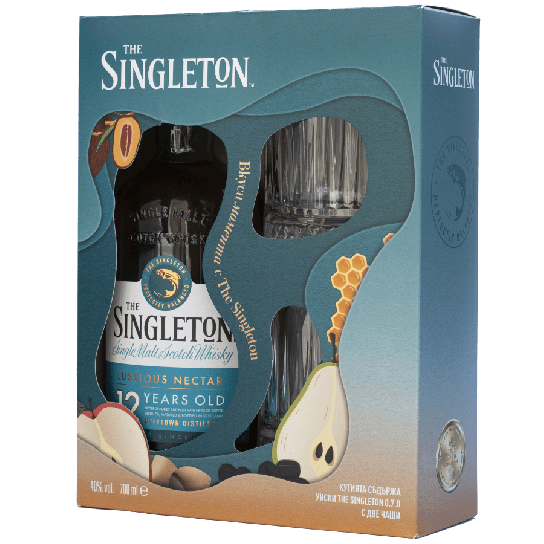 Singleton 12 YO с две чаши - малцово шотландско уиски 700ml - Шотландско уиски малцово - DrinkLink