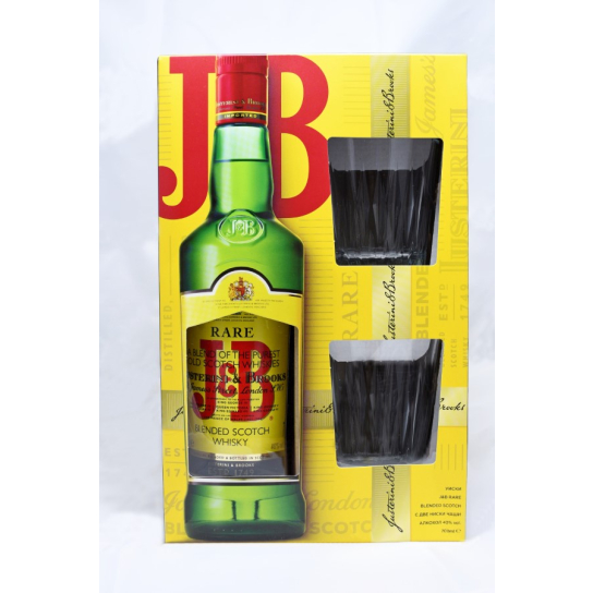 J&B Rare with two glasses - Шотландско уиски смесено - DrinkLink