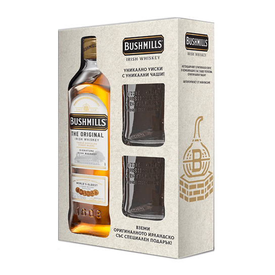 Bushmills with 2 glasses - Ирландско уиски смесено - DrinkLink