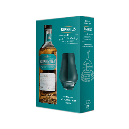 Bushmills 10YO с дегустационна чаша - Ирландско уиски малцово - DrinkLink