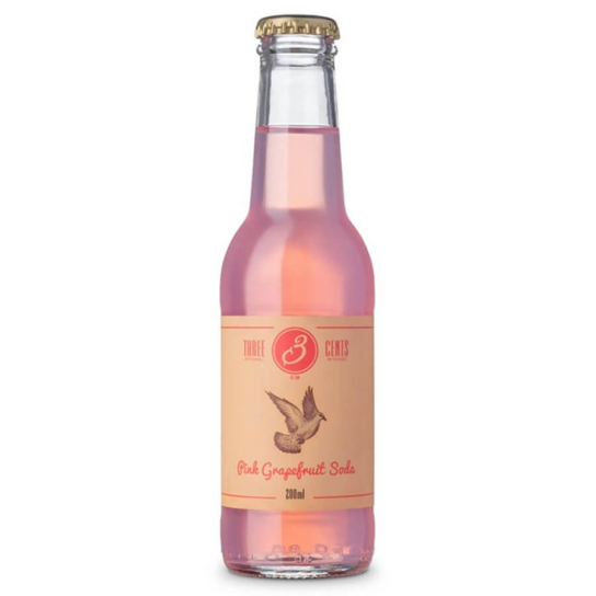 Three Cents Pink Grapefruit Soda -  - DrinkLink