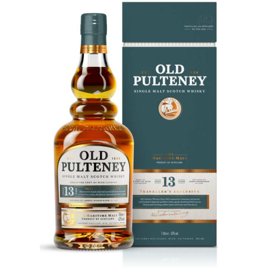Old Pulteney 13 YO - малцово шотландско уиски 1L - Шотландско уиски малцово - DrinkLink
