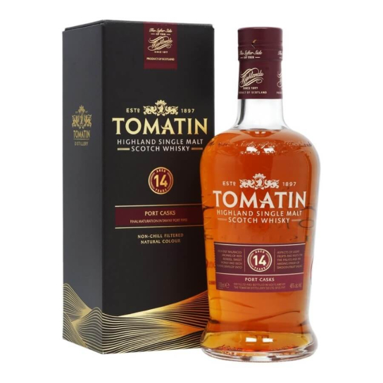 Tomatin 14 YO Portwood - малцово шотландско уиски 700ml - Шотландско уиски малцово - DrinkLink
