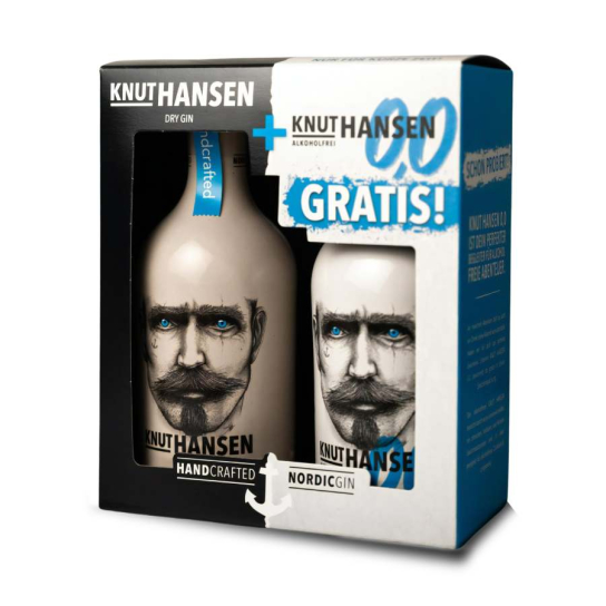 Комплект Knut Hansen Gin 500ml + Безалкохолен Knut Hansen 0% 500ml - Джин - DrinkLink