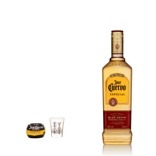 Jose Cuervo Especial Gold + Shot Glass & Spinner - Текила и мезкал - DrinkLink