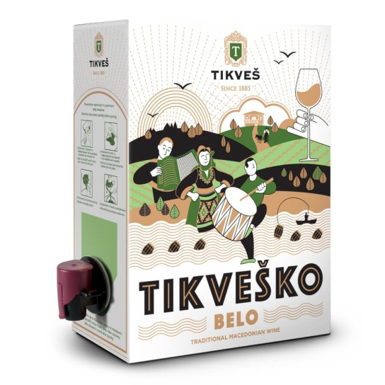Tikvesko Belo - бяло вино 3L - Бяло вино - DrinkLink