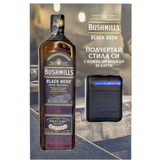 Bushmills Black Bush с картхолдър - бленд ирландско уиски 700ml - Ирландско уиски бленд - DrinkLink