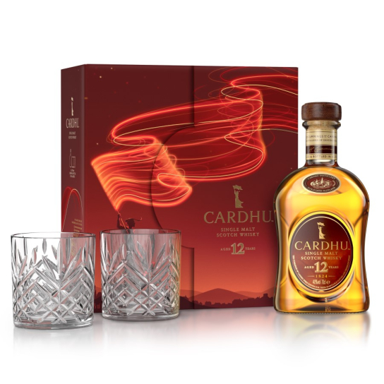 Cardhu 12 YO с две чаши - малцово шотландско уиски 700ml - Шотландско уиски малцово - DrinkLink