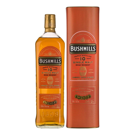 Bushmills 10 YO Sherry Cask Finish - малцово ирландско уиски 1L - Ирландско уиски малцово - DrinkLink Bushmills 10 YO Sherry Cask Finish - малцово ирландско уиски 1L - Ирландско уиски малцово - DrinkLink