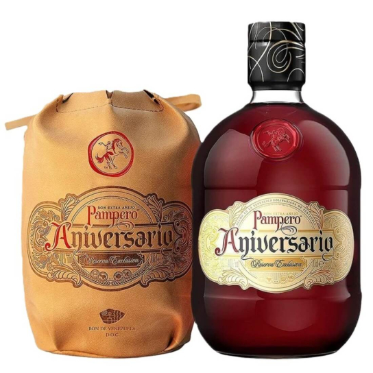 Pampero Aniversario с кожена чанта - ром 700ml - Бял - DrinkLink