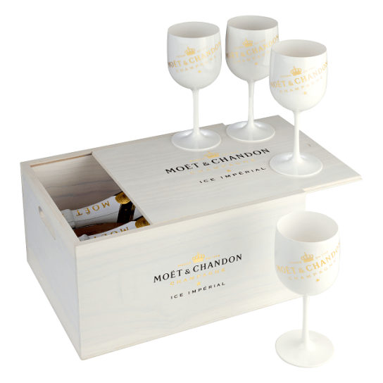 Moet & Chandon Ice Imperial 2x750 ml. с ледарка с 4 чаши - Шампанско - DrinkLink