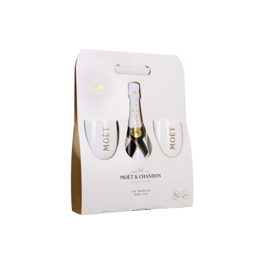 Moet & Chandon Ice Imperial + 2 white glasses - Шампанско - DrinkLink