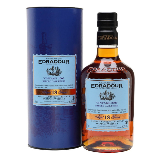 Edradour 18 YO Vintage 2000 Barolo Cask Finish - малцово шотландско уиски 700ml - Шотландско уиски малцово - DrinkLink