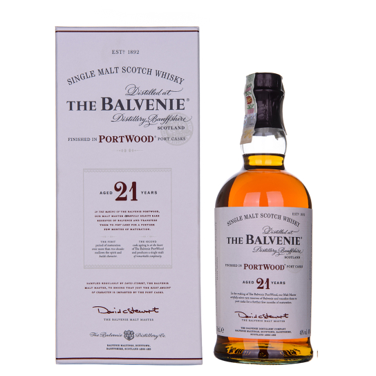 The Balvenie 21 YO PortWood - малцово шотландско уиски 700ml - Шотландско уиски малцово - DrinkLink