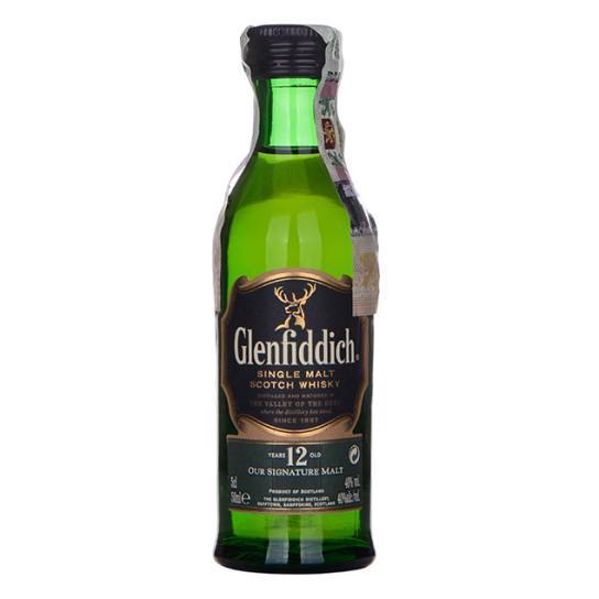 Glenfiddich 12 YO - малцово шотландско уиски 50ml - Шотландско уиски малцово - DrinkLink