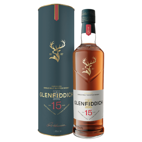 Glenfiddich 15 YO - малцово шотландско уиски 1L - Шотландско уиски малцово - DrinkLink