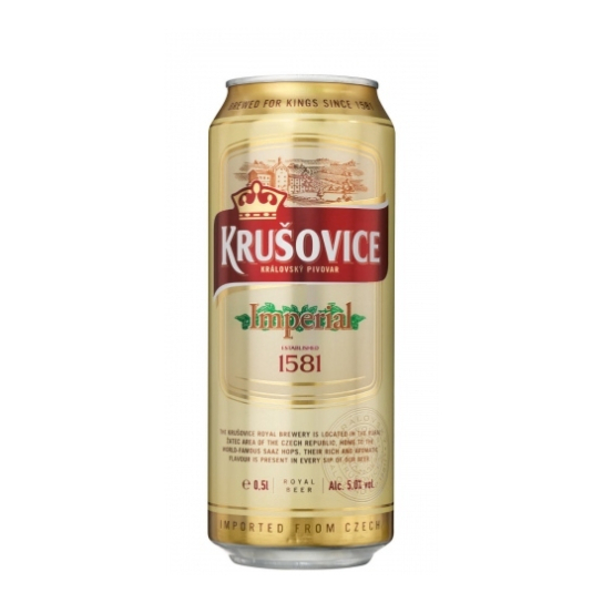 Krusovice Imperial - бира кен 500ml - Бира - DrinkLink